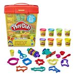 Play-Doh Large Tools and Storage Activity Set for Children Aged 3 Years and Up with 8 Non-Toxic Colours and 20-Plus Tools