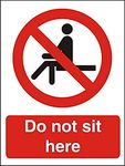 Seco Do Not Sit Here Sign, 200mm x 300mm - Self Adhesive Vinyl