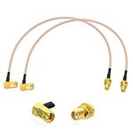 Superbat SMA Right Angle Cable 30cm,SMA Male Right Angle to SMA Female RG316 Coaxial Cable for 3G 4G LTE WiFi Antenna Analyzer Router LNA Module Ham Radio SDR Dongle 2-Pack