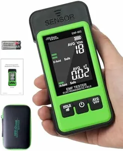 EMF Detector EMF-802 by VVV-Group | Electromagnetic Radiation Meter with Electric & Magnetic Field Detection, Peak/Average Modes, LCD Alarm | EMF Reader for Home, Office, RF Safety