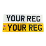 Standard Number Plate - Pair/Front/Rear, Road Legal & MOT Compliant Car Number Plates - Number Plates for Cars Uk,Vans & Trucks - Car Registration Plates, Registration Plates for Cars & Reg Plates UK