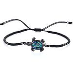 KELITCH Turtle Bracelets Abalone Shell Beads Bracelet Adjustable Friendship Bracelet Tropical Beach Sand Bracelet for Women