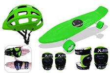 jaspo Polypropylene Ride on Penny Board Pro Fiber Skateboard Combo for Age Group Upto 10 Years (22" x 5.5" Green)