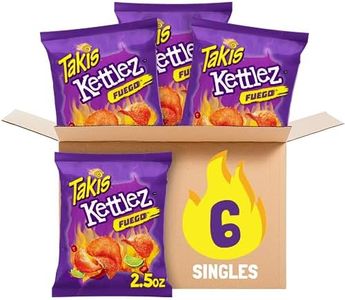 Takis Fuego Kettlez 6 pc / 2.5 oz Snack Size Case, Hot Chili Pepper & Lime Flavored Extreme Spicy Kettle-Cooked Potato Chips