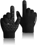 Achiou Winter Gloves for Men Women, Upgraded Thicken Touch Screen, Anti-Slip Silicone Gel, Thermal Soft Knit Lining