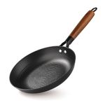 BERGNER Odin 20cm Cast Iron Frypan, Pre-Seasoned, for Searing/Browning/Frying/Sauteing/Serve, Enamel Finish, Rust Proof Lightweight Iron, Metal Spatula Safe, Induction Bottom and Gas Stove Ready