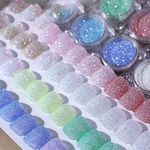 D.B.Z.® 12 Colors/Set Sea Salt Diamond Powder Glitter Nail Flash Crystal Sugar Powder Aurora Crystal Wool Powder