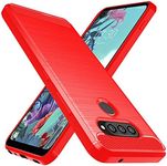 Osophter for LG Q70 Case,LG Q730 Case Shock-Absorption Flexible TPU Rubber Full-Body Protective Phone Cover for LG Q70/Q730(Red)