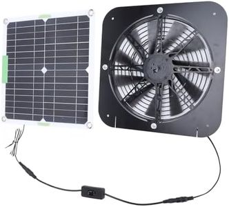 100W Greenhouse Fans Solar Solar Attic Fan 13.5 Inch with Switch Cord for Dog Chicken House Shed Kennel Attic