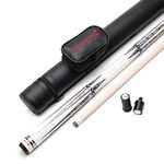 CUPPA Pool Cue with Case 12.75mm/11.75mm Tip Options,58" 2-Pieces 19-19.5 oz Professional Pool Stick Set (12.75mm, HSG3)