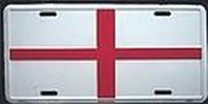 England St George Flag License Plate