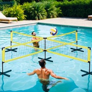 Everfit Water Volleyball Net Set Portable Swimming Pool Nets Game Four Square