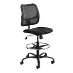 Safco Vue Extended Height Mesh Chair -Polyester Black Seat -Nylon -Frame -25-Inch x25-Inch x49.5-Inch Overall Dimension