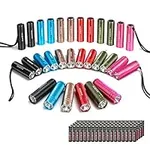 EverBrite 30-Pack Mini Flashlight Set, Aluminum LED Handheld Torches with Lanyard, Assorted Colors, Batteries Included for Party Favors, Night Reading, Camping, Power Outage, Gift to Christmas
