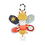 Just bee kids Dragonfly Activity Toy | Pram Attachment | Teething Ring | Rattle | Calming Textured Tags | Baby Safe Mirrors | Soft Lamaze Plush Nursery Toy (Suitable from Birth)