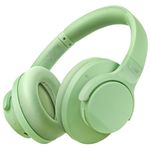 ZIHNIC Active Noise Cancelling Headphones, 60H Playtime Wireless Bluetooth Headset Low Latency-Green