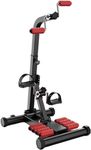 waqif Strength Fitness Master Gym Mini Exercise Bike Portable Home Pedal Exerciser Home Gym Fitness Leg Arm Cardio Training for Pregnant Women, Elderly, Disabled, Men, Physio Bike (Black & Red)