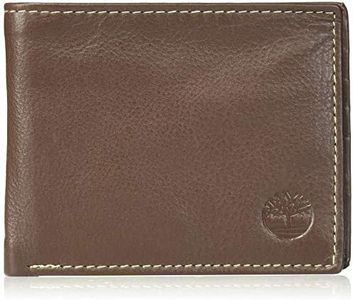 Timberland mens Wellington Leather Rfid Bifold Commuter Security Wallet, brown, One Size