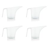 Appletofu Funnel Pitcher for Soap Making, Large Capacity Easy Pour Container with Long Spout, Soap Making Supplies, Bakeware Mold, Candle, Microwave Safe, 4 Cups, 32 Ounces, 1000 ml - Set of 4