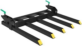 CHEINAUTO 48 Inch Heavy-Duty Clamp-On Pallet Forks with 2500 lb Capacity Attachments, Designed to Fit Loader Buckets, Skid Steers, and Tractors