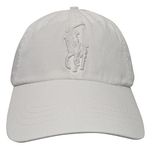 RALPH LAUREN POLO Men's Big Pony Cotton Ball Cap, White/White Pony, One size