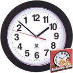 Black Backwards Wall Clock, Runs Co