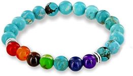 Believe London® Gemstone Bracelet Chakra Bracelet Anxiety Crystal Natural Stone Men Women Stress Relief Reiki Yoga Diffuser Semi Precious