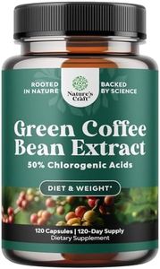 Green Coffee Bean Extract for Weight Loss - Pills for Women and Men - Appetite Suppressants for Weight Loss with Chlorogenic Acid - Herbal Fat Burner to Assist with Weight Loss 120 Count