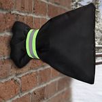 Dokon Large Outside Tap Cover with Reflective Strip, Outdoor Tap Cover for Winter, Waterproof & Thickened Tap Jacket, Tap Cosy Cover Protects Your Tap from Freezing Bursting - Black