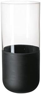 Villeroy & Boch Juego De Vasos Largos Manufacture Rock, Set 4 Piezas, Cristal Con Base Negro Mate, Capacidad 300Ml