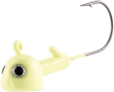 Dr.Fish 10 Pack Walleye Fishing Jig Heads 3D Eyes Stand Up Jigs Walleye Hook Lures Flat Bottom Fishing Swimbait Jig Freshwater Fishing Bass 1/4oz Glow