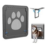 NAMSAN Dog Door for Screen Door, Flap Opening 12 x 14 inches, Doggie Door for Patio Screen Door, Magnetic Self-Closing Pet Door for Sliding Patio Door, Lockable, Black