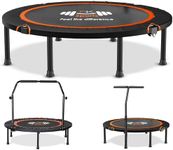 FK Sports Foldable Fitness Rebounder Trampoline, 40" Foldable Mini Trampoline, Round Mini Fitness Trampoline a indoor trampoline (40" without T bar Handle)