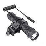 Feyachi LED Torches, Hunting Torch 1200 Lumens Tactical Flashlight with Picatinny Rails Mount Included Pressure Switch, Waterproof Small Flashlight for Outdoor Hiking Camping