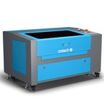 OMTech CO2 Laser Engraver and Cutter for Wood 60W, Leather, Rubber | Laser Engraving and Cutting Machine with 400x600mm Bed, Ruida Control Panel, RDWorks, and Air Assist for Home Office DIY