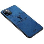 Navnika for Apple i-Phone 11 Pro Case,Soft TPU 3D Deer Print Febric Cloth Pattern Back Cover & Protective Case with Soft TPU Edge Shockproof for Apple i-Phone 11 Pro,Blue