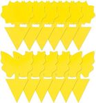 Weforu Sticky Fly Traps, 20 Pack Dual-Sided Yellow Sticky Traps for Flying Plant Insect Fungus Gnats, Flying Aphid, Whiteflies, Leaf Miners, Other Flying Plant Insects (10pcs Butterfly, 10pcs Flower)