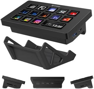 ULANZI D200H Deck Dock Stream Controller & USB C Docking Station with Stand Base, 14 Keys Macro Keyboard with 7-in-1 Hub, SD/TF Card Reader, Customerable LCD Key for Live/Gaming/Editing/Office