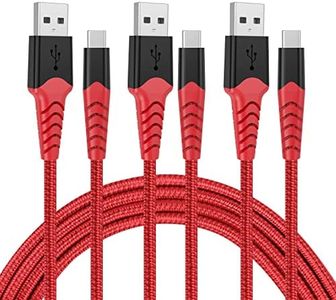 HARIBOL USB C Cable, 2M USB C to USB A, 3Pack Type C to USB Fast Charging Cable, Compatible with Samsung S20 S10 S9 Note 9 Pixel, LG V30 G6 G5, Nintendo Switch, OnePlus 5 3T (Red)