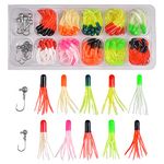 Shaddock Fishing 110 Piece 10 Mixed Colors Lures Crappie Tube Jigs Kit