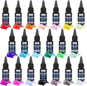 KISREL UV Resin, 20 Colors - 400g UV Resin Kit, Transparent Colored UV Resin, Rigid Ultraviolet Clear UV Resin for Crafts, Jewelry Making and Decoration
