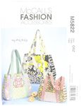 McCall's Patterns M5822 one Size Only Tote Bag in 3 Sizes, Pack of 1, White