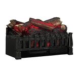 Duraflame DFI021ARU Electric Log Set Heater with Realistic Ember Bed and Logs, 20.5" W x 8.66" D x 12" H, Black