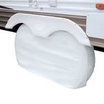 Classic Accessories 80-109-022801-00 OverDrive RV Dual Axle Wheel Cover, White, Small