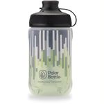 Polar Bottle Breakaway Muck Insulated Mountain Bike Water Bottle - BPA Free, Cycling & Sports Squeeze Bottle with Dust Cover (Zipper - Moss & Desert, 12 oz)