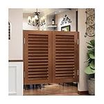 Interior Solid Wood Swing Door,Swinging Doors Cafe Doors,Saloon Cafe Doors, Indoor Premade Louvered Saloon Swing Door, Auto Close, for Bar Kitchen Stairs, Customizable,D,W85xH90cm(33x35in)