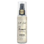 L.A Girl Gold Shimmer Finishing Spray for Face and Body, Brightening & Illuminating Glow, Infused with Pearlescent Shimmer, Specially Formulated for Glowing Skin, Setting Spray for Makeup - 80ml