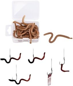 Worm Bass Fishing Lure Kit,Soft Plastic Worms Fishing Lures,Fake Earthworm Soft Lures,Lifelike Artificial Fishing Baits Silicone Earthworm Set