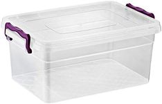 Best House Plastic Storage Box Bins with Lids - Pack of 1 - Heavy Duty, Stackable Clear Storage Container Use for Home, office, Kitchen, Toys and Goods (30 Litres)