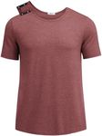 Deyeek Unisex Post Back Surgery Shirts Open Back Hospital Gowns for Men Tear Away Snap Surgical Shirt Soft Adaptive Clothing, Burgundy